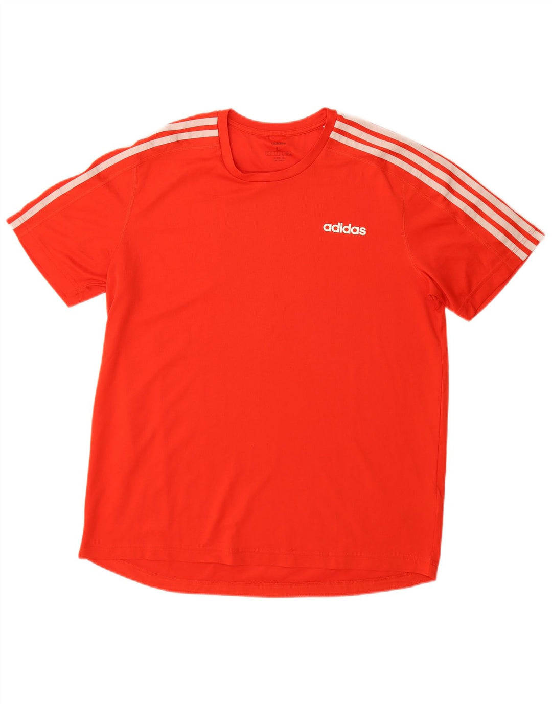 ADIDAS Mens Climalite T-Shirt Top Grande Poliéster Vermelho