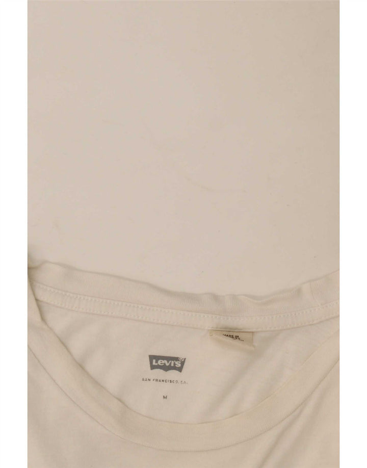 Camiseta feminina gráfica Levi's UK 12 médio branco