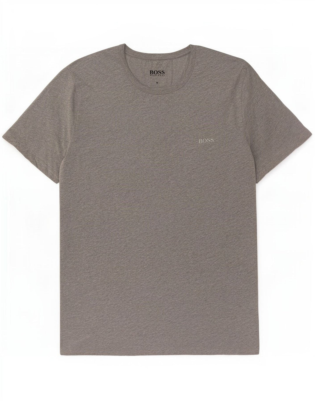 Camiseta masculina Hugo Boss Top algodão cinza médio
