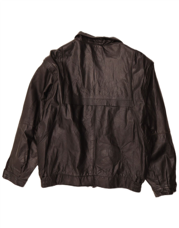 Jaqueta de couro masculina VINTAGE UK 40 grande couro preto