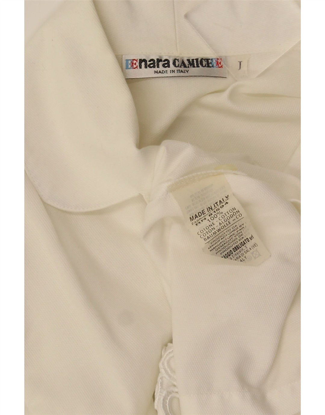 Blusa feminina de manga curta Naracamicee Reino Unido 12 algodão branco médio