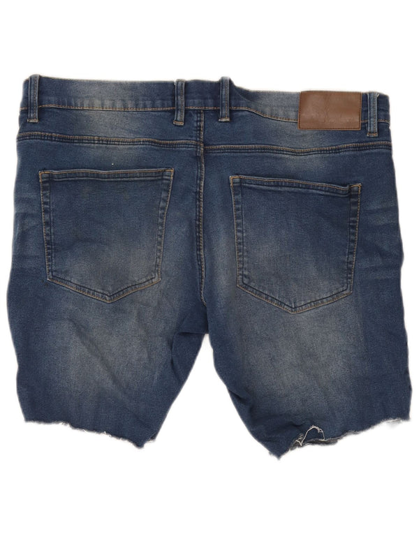 Shorts jeans skinny masculino French Connection W32 algodão azul médio