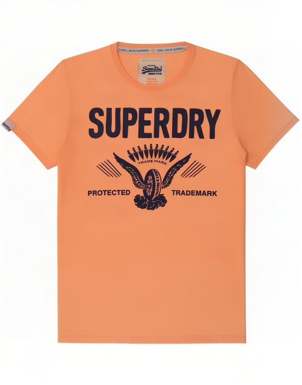 Camiseta gráfica masculina Superdry Top 2XL algodão laranja