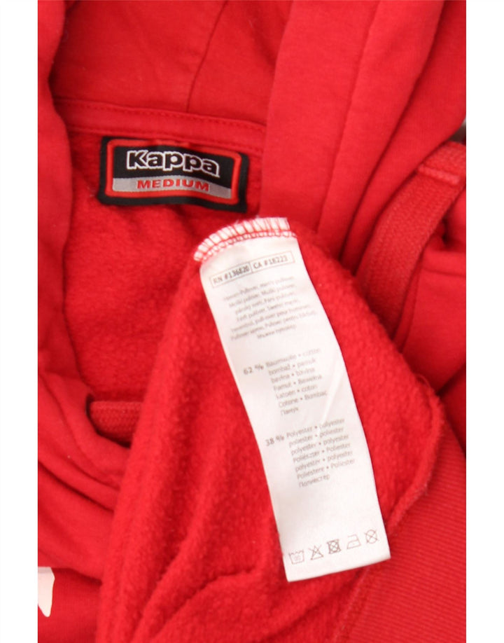 KAPPA moletom com capuz masculino gráfico médio algodão vermelho