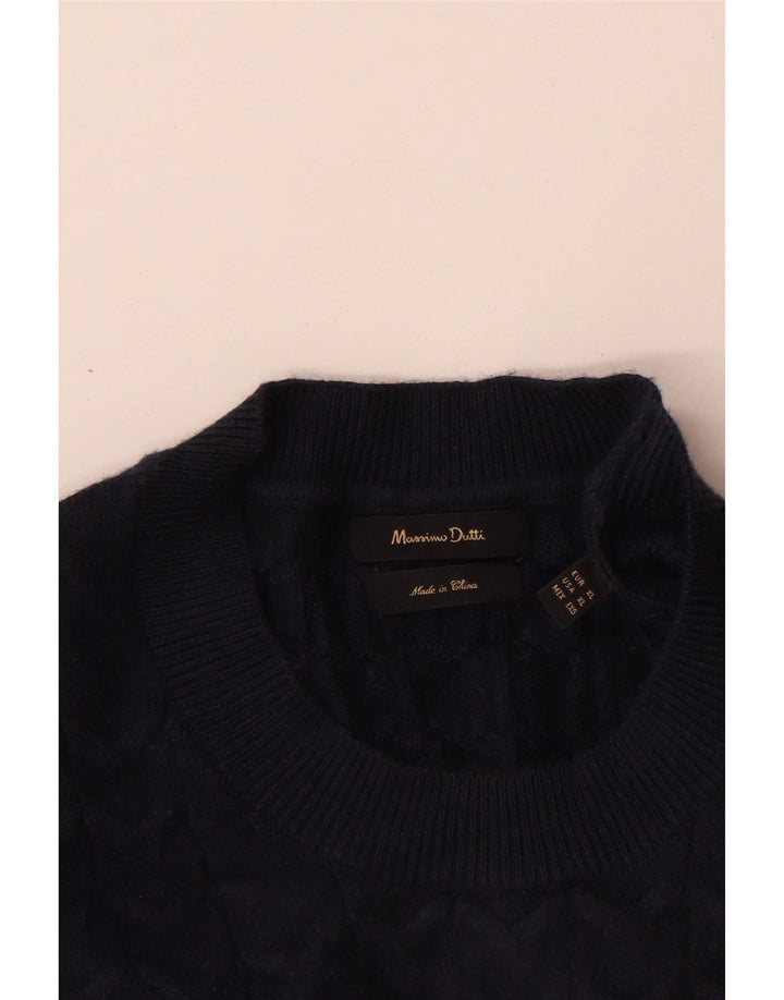 Suéter masculino Massimo Dutti com gola redonda XL azul marinho viscose