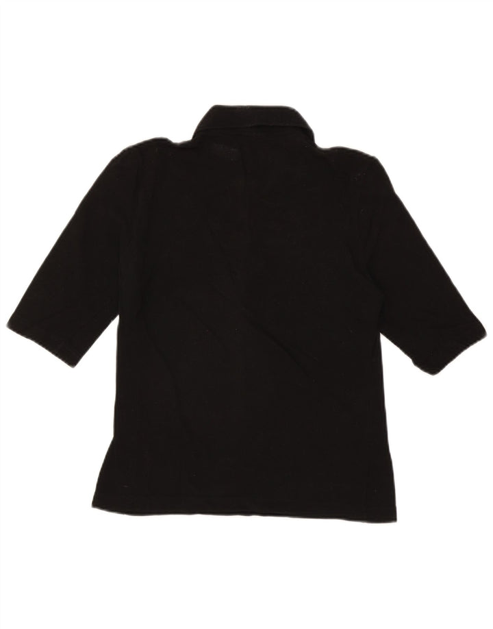 Camisa polo feminina Lacoste tamanho 42 grande algodão preto