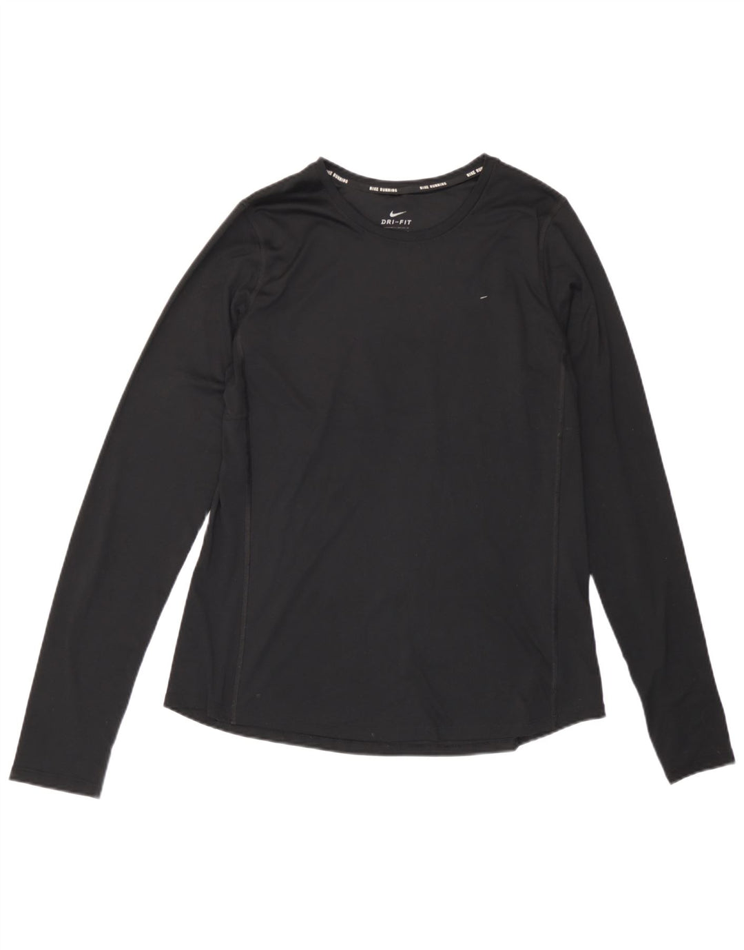 Top Nike Dri Fit Feminino Manga Longa UK 14 Grande Poliéster Preto