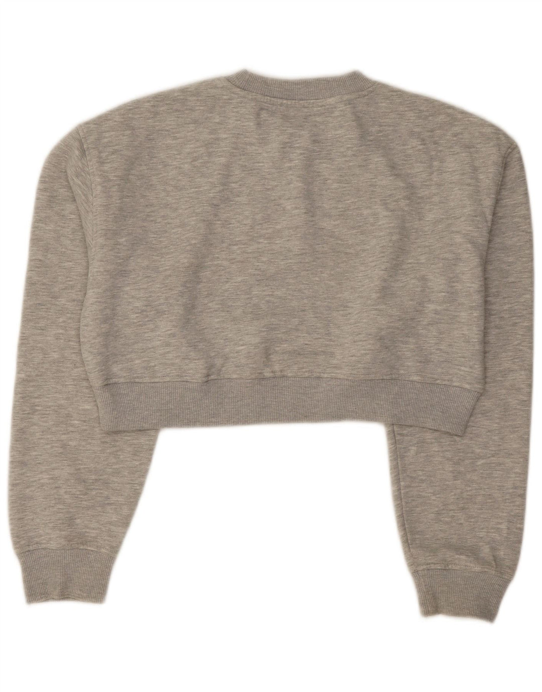 Zara Womens Crop Oversized Moletom Jumper Reino Unido 10 Pequeno Cinza Salpicado