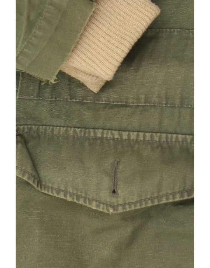 Jaqueta Parka masculina com capuz Ganesh Reino Unido 40 algodão cáqui grande