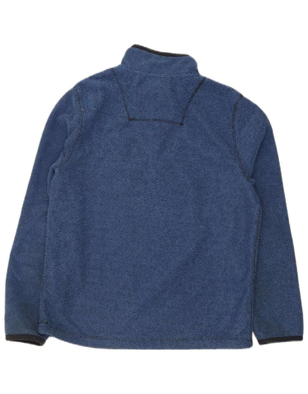 Weird Fish Mens Zip Neck Fleece Jumper Grande Poliéster Azul