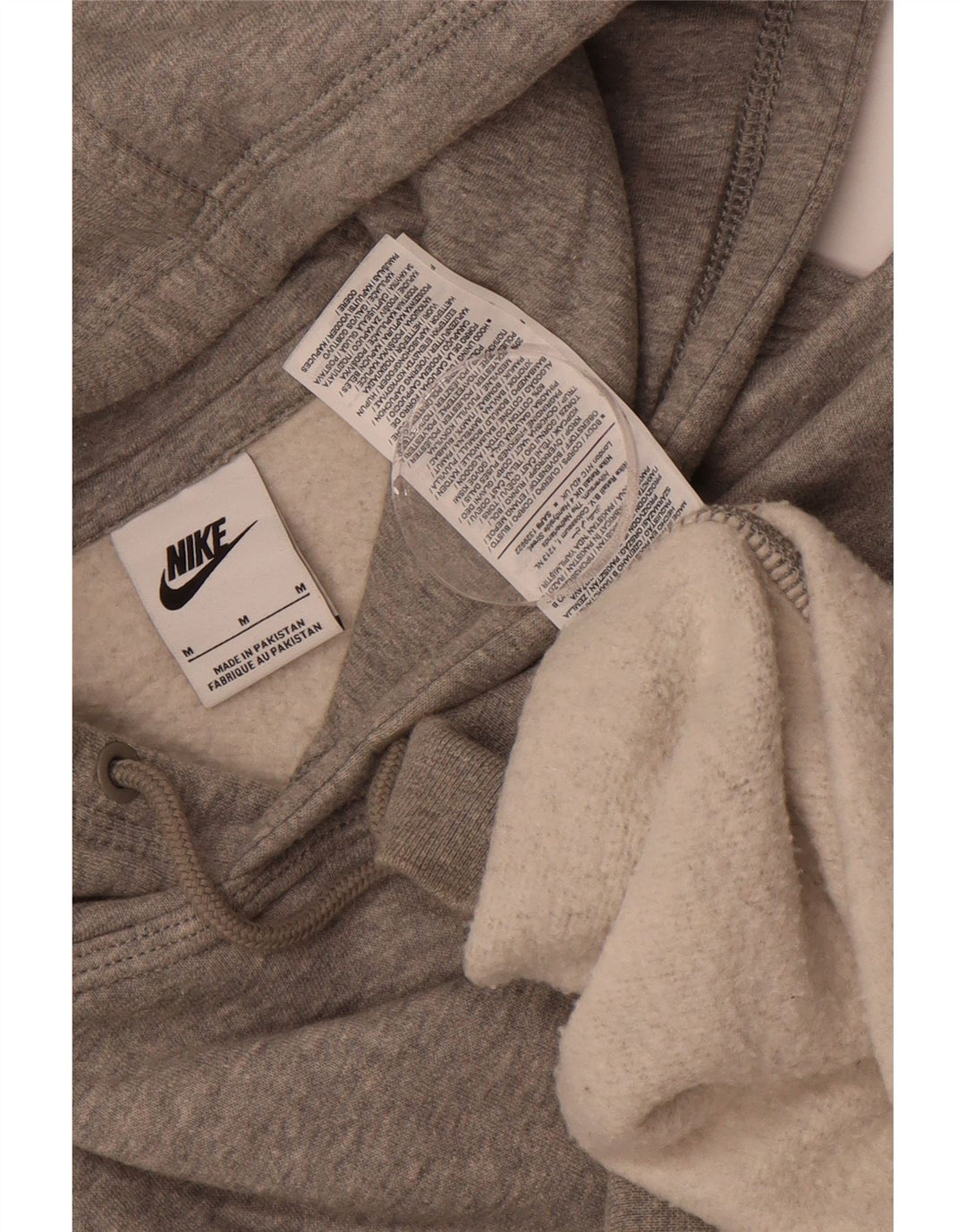 NIKE Mens Hoodie Jumper Médio Cinza Algodão