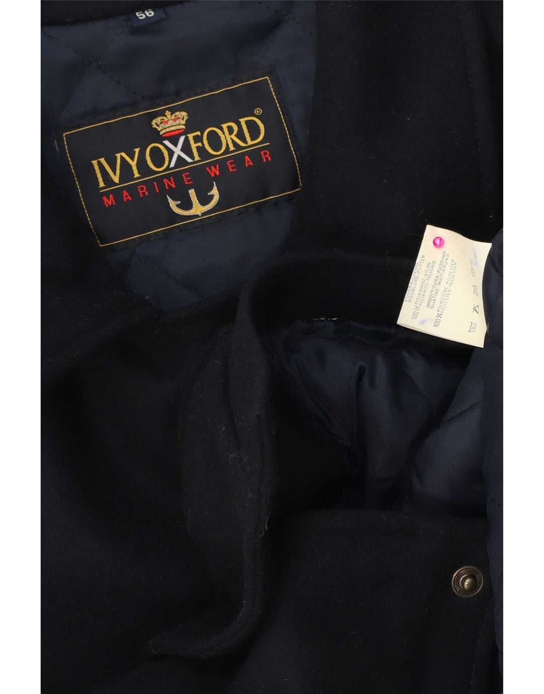 Jaqueta corta-vento bomber masculina Ivy Oxford IT 56 3XL azul marinho