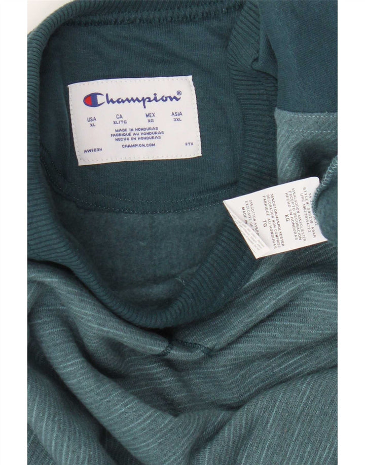 Champion moletom masculino jumper XL azul colorblock algodão