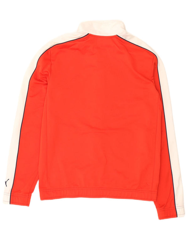 PUMA Mens Graphic Tracksuit Top Jacket Pequeno Poliéster Colorblock Vermelho