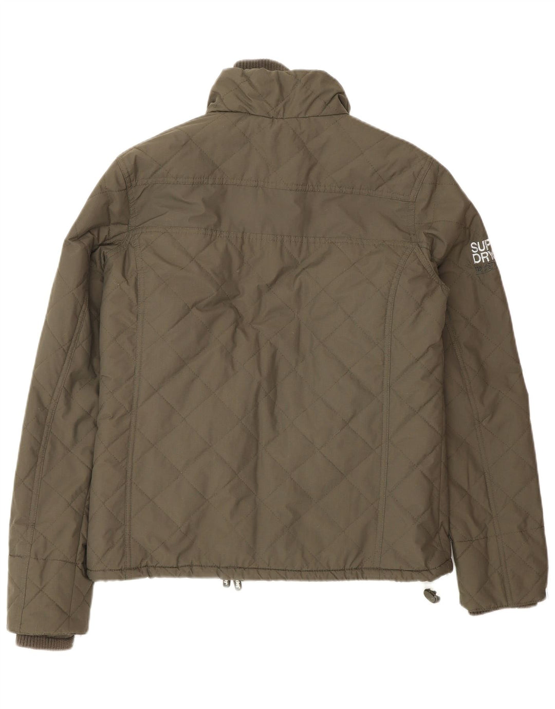 Jaqueta corta-vento feminina Superdry UK 14 médio cáqui nylon