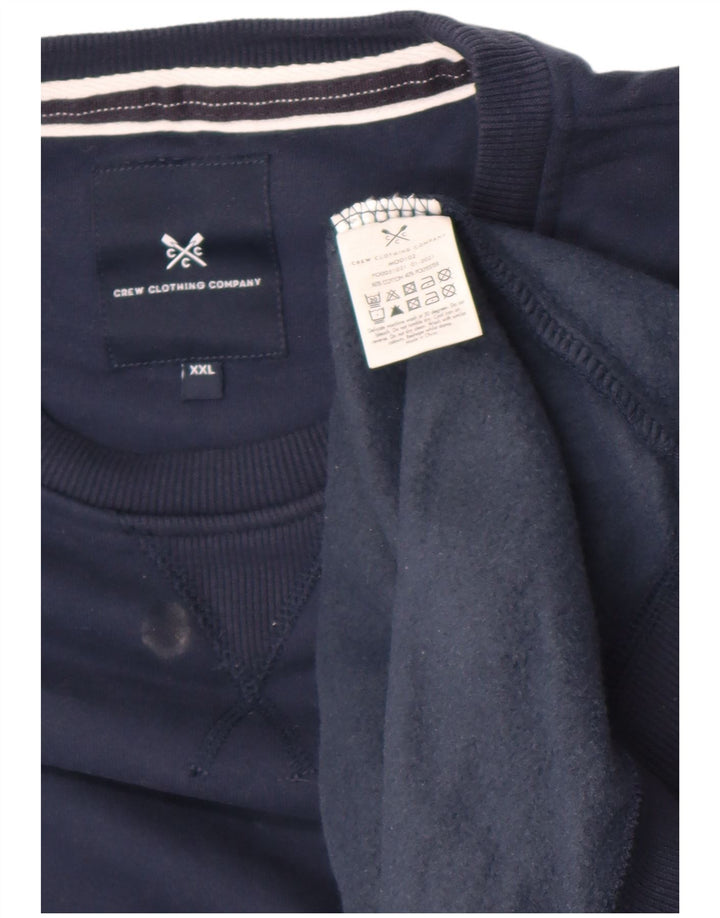 Crew Clothing Mens Moletom Jumper 2XL Algodão Azul Marinho