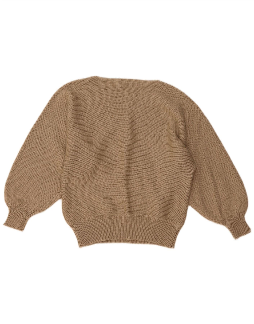 Suéter feminino vintage com gola canoa e gola redonda IT 42 marrom médio