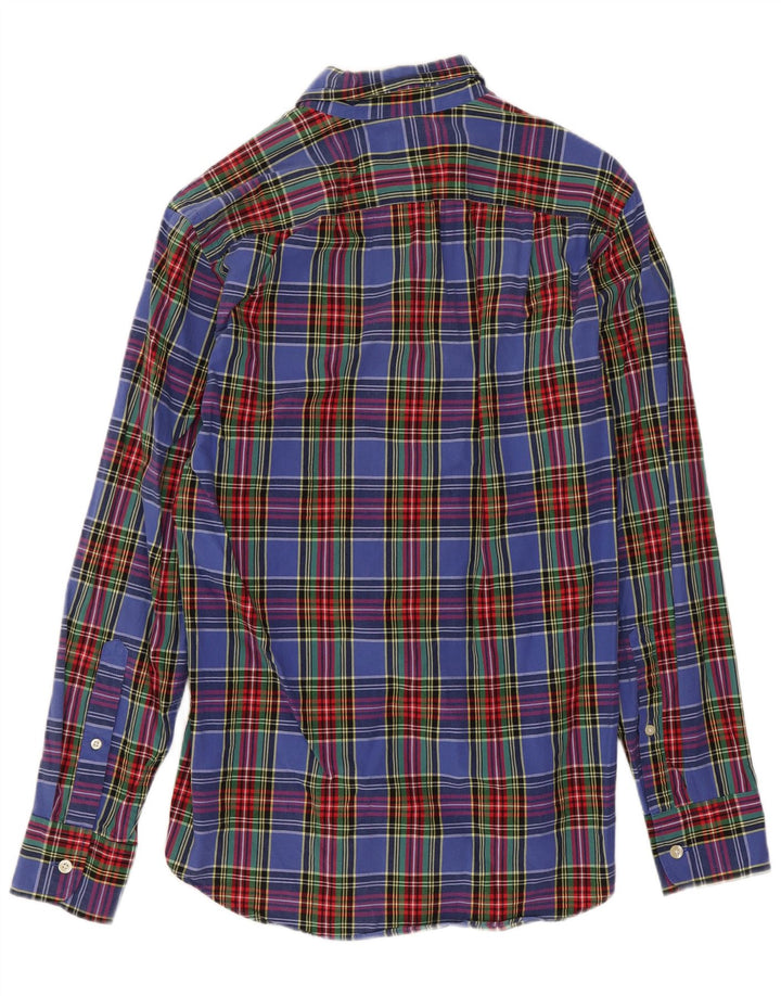 Camisa masculina J. Crew XS azul xadrez algodão