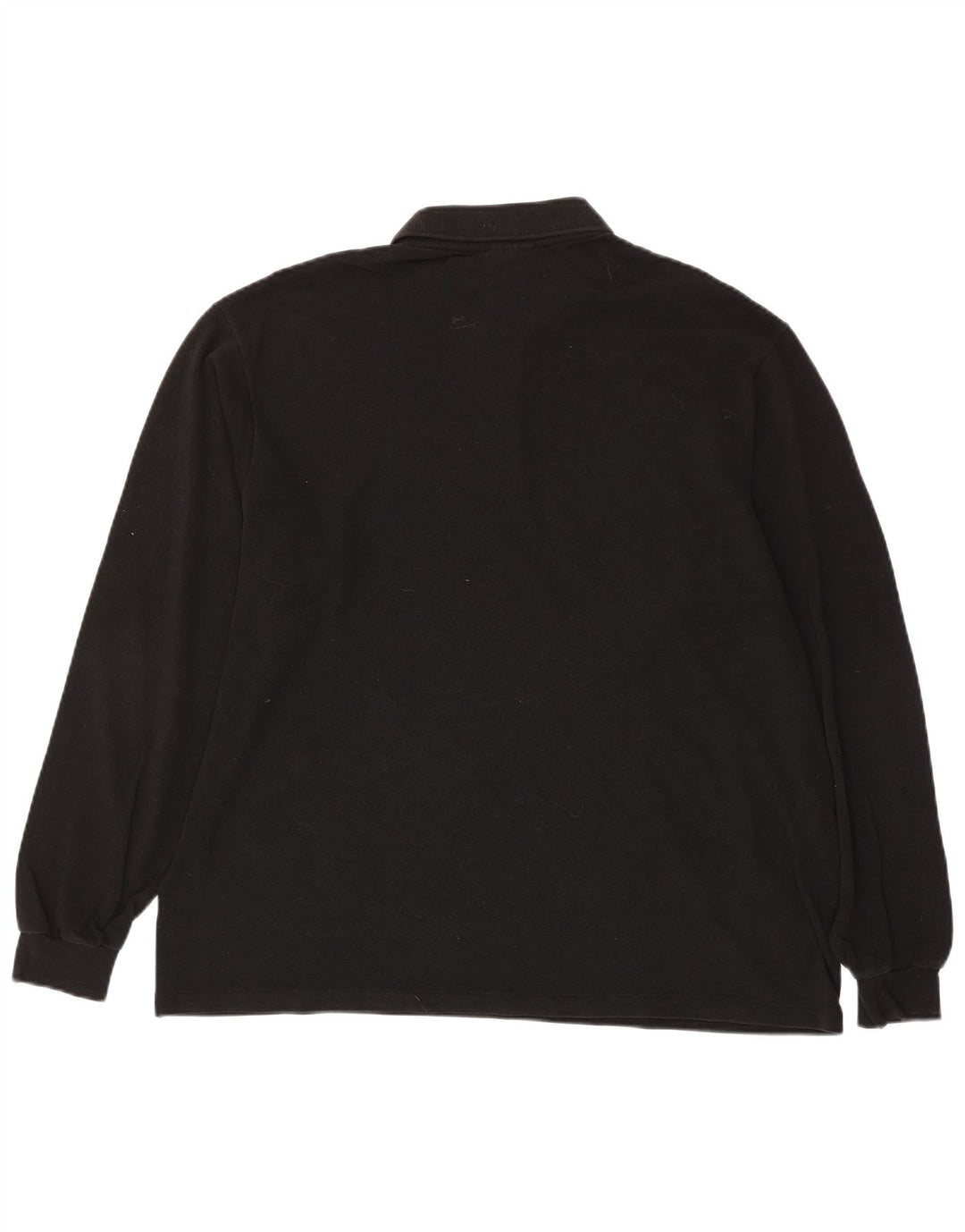 Camisa polo masculina de manga comprida LACOSTE tamanho 7 2XL algodão preto
