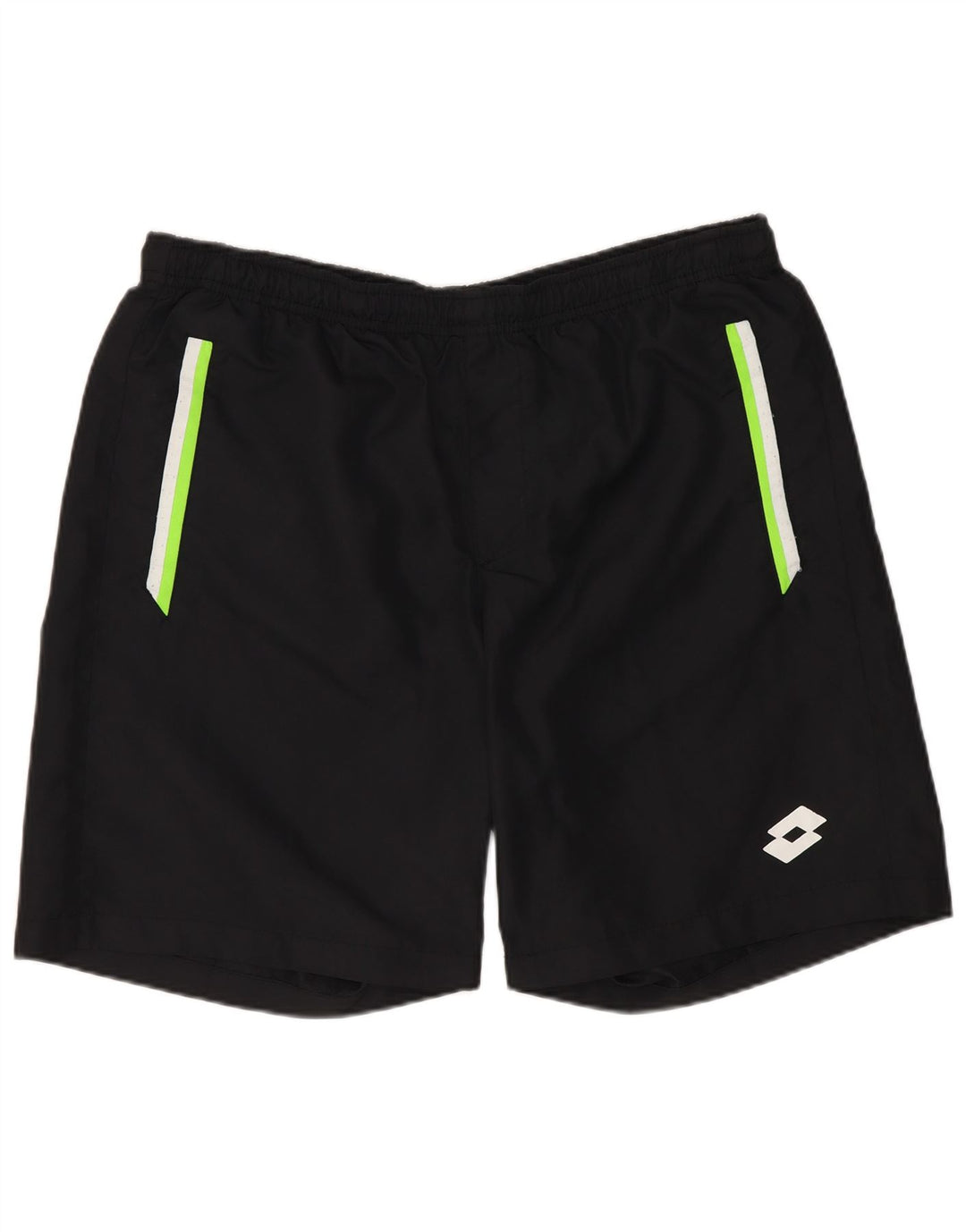 Lotto Mens Sport Shorts Grande Poliéster Preto