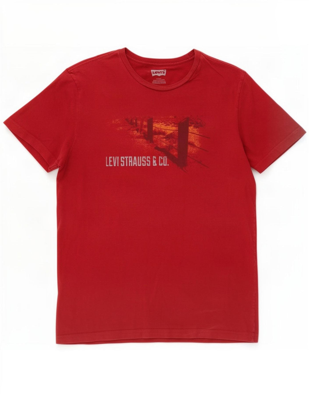 Camiseta gráfica masculina Levi's Top grande vermelho