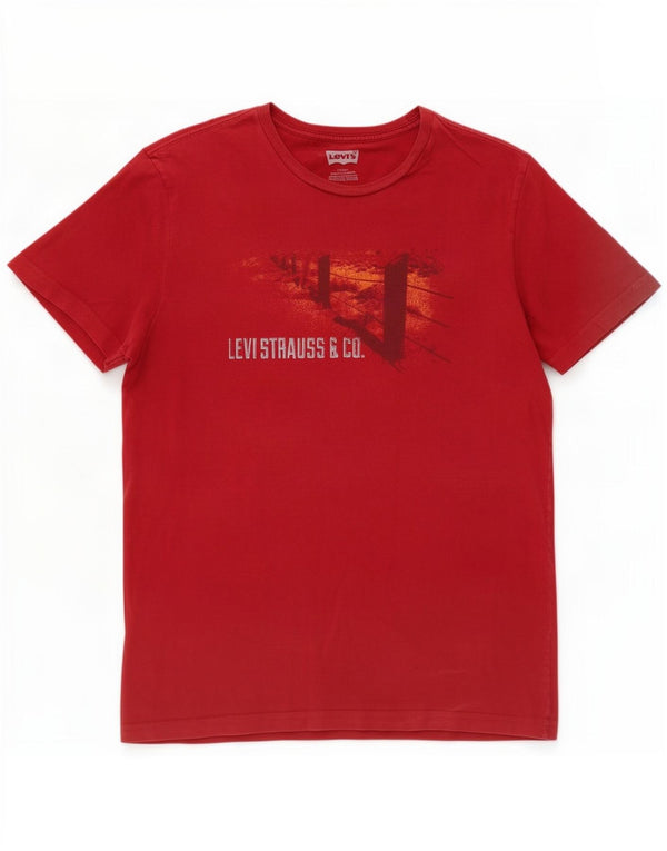 Camiseta gráfica masculina Levi's Top grande vermelho