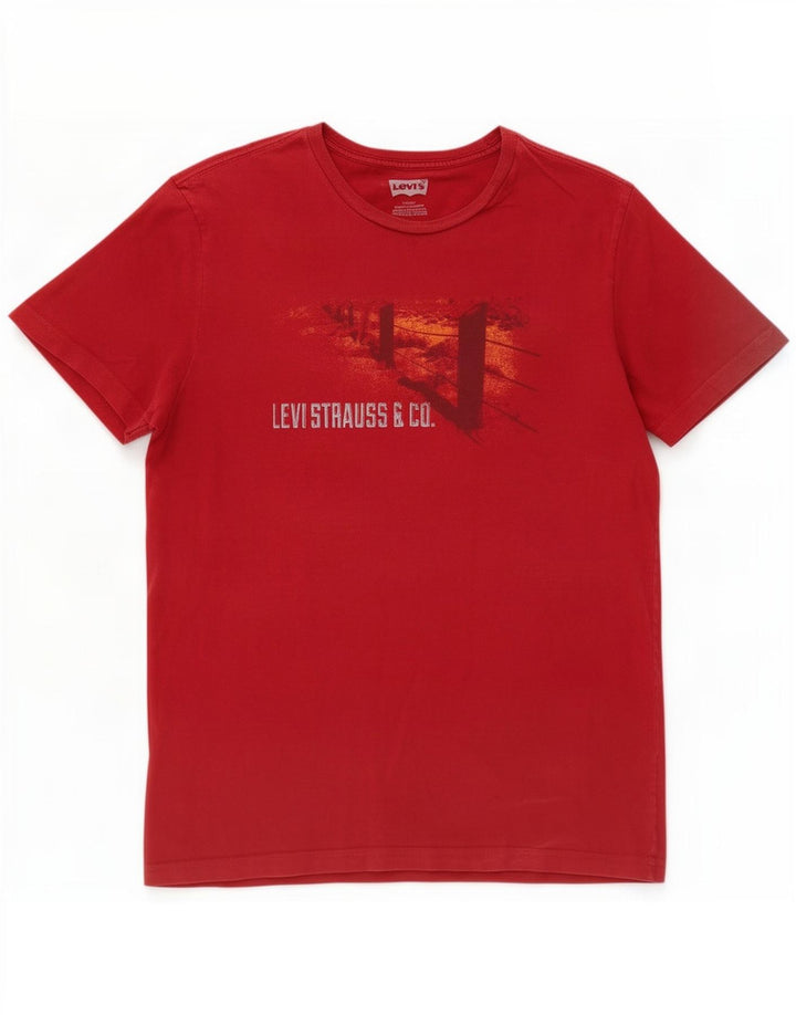 Camiseta gráfica masculina Levi's Top grande vermelho