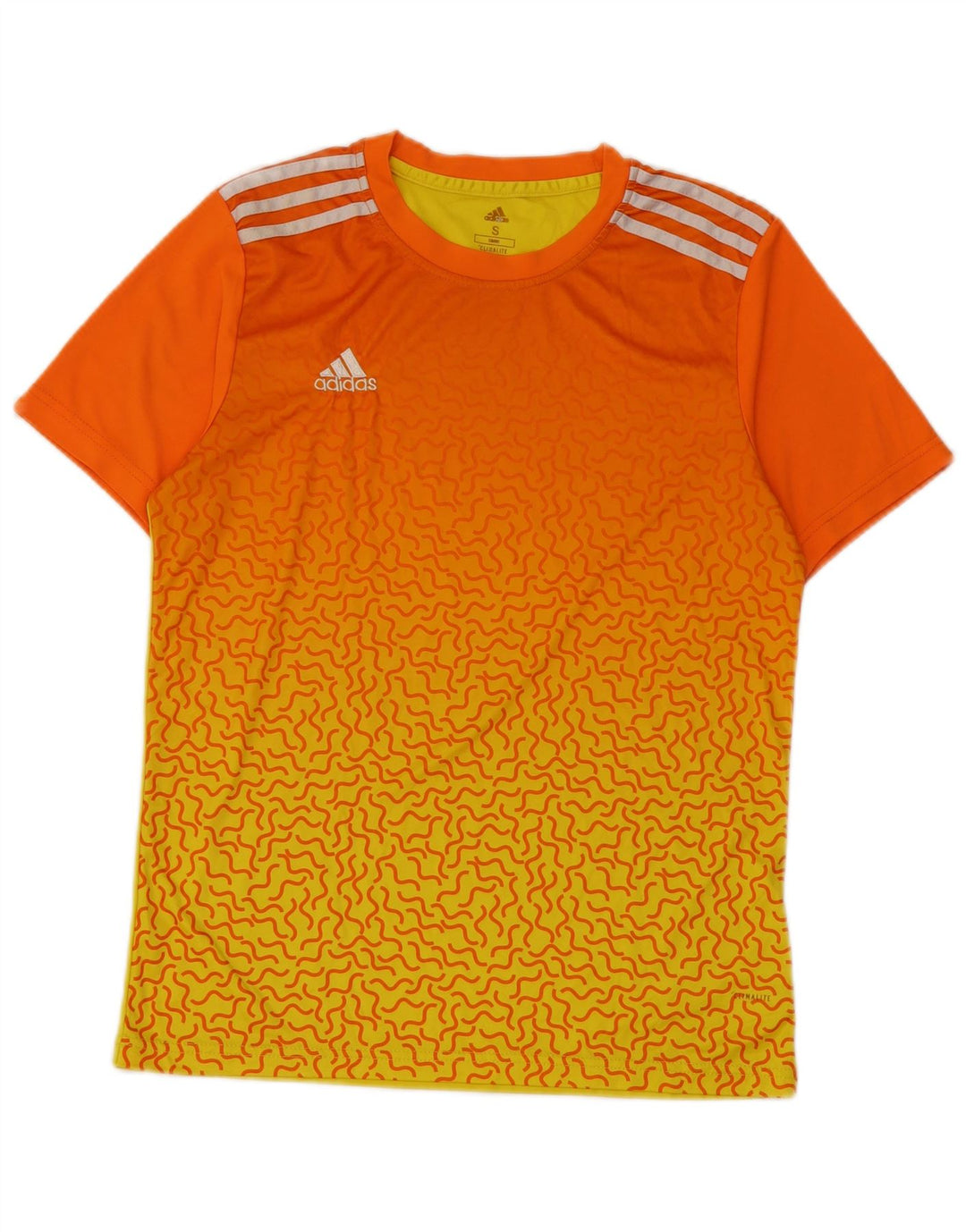 Camiseta Adidas Masculina Climalite Top Pequeno Bloco Colorido Laranja