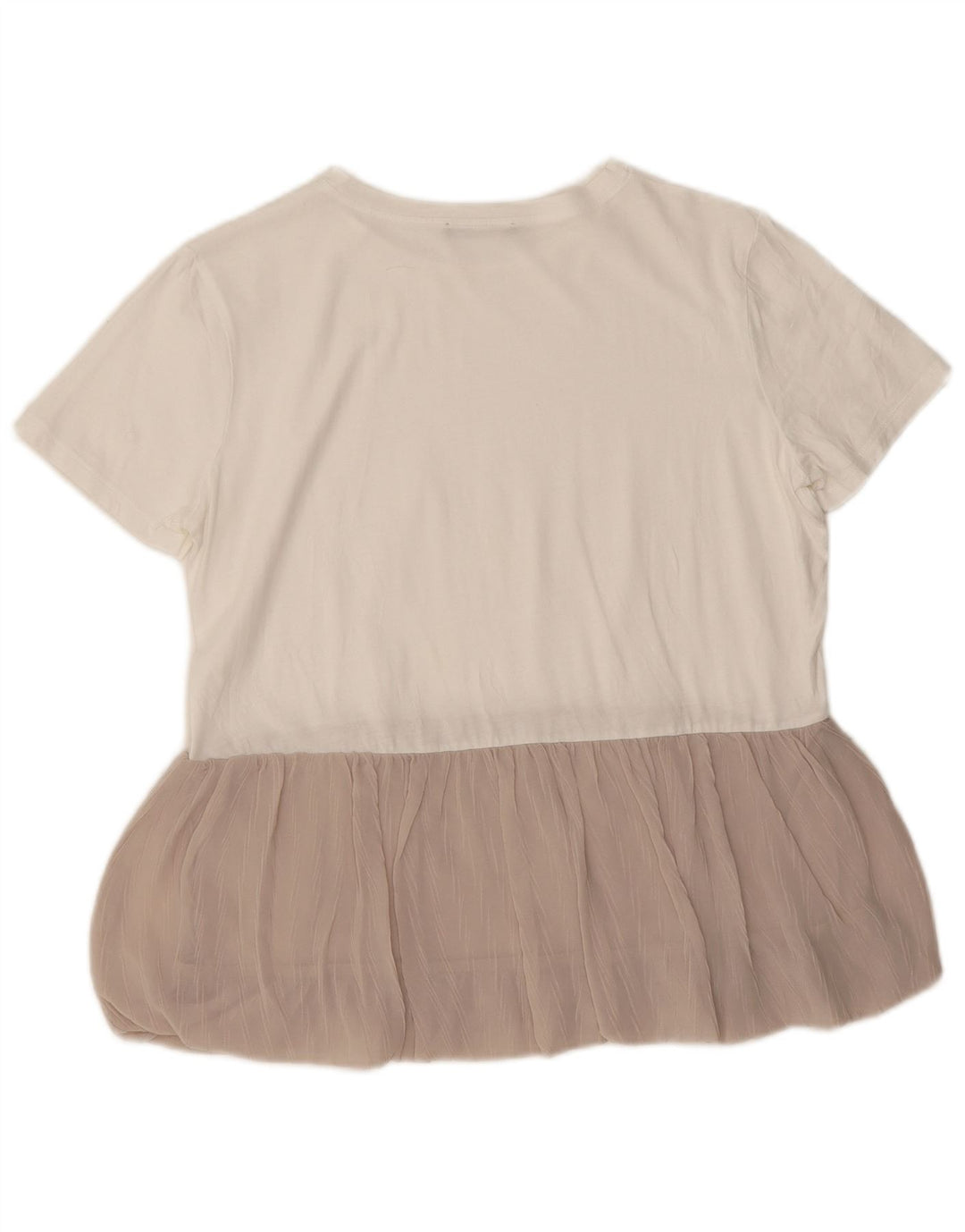 Blusa feminina ZARA UK 14 bloco colorido branco médio