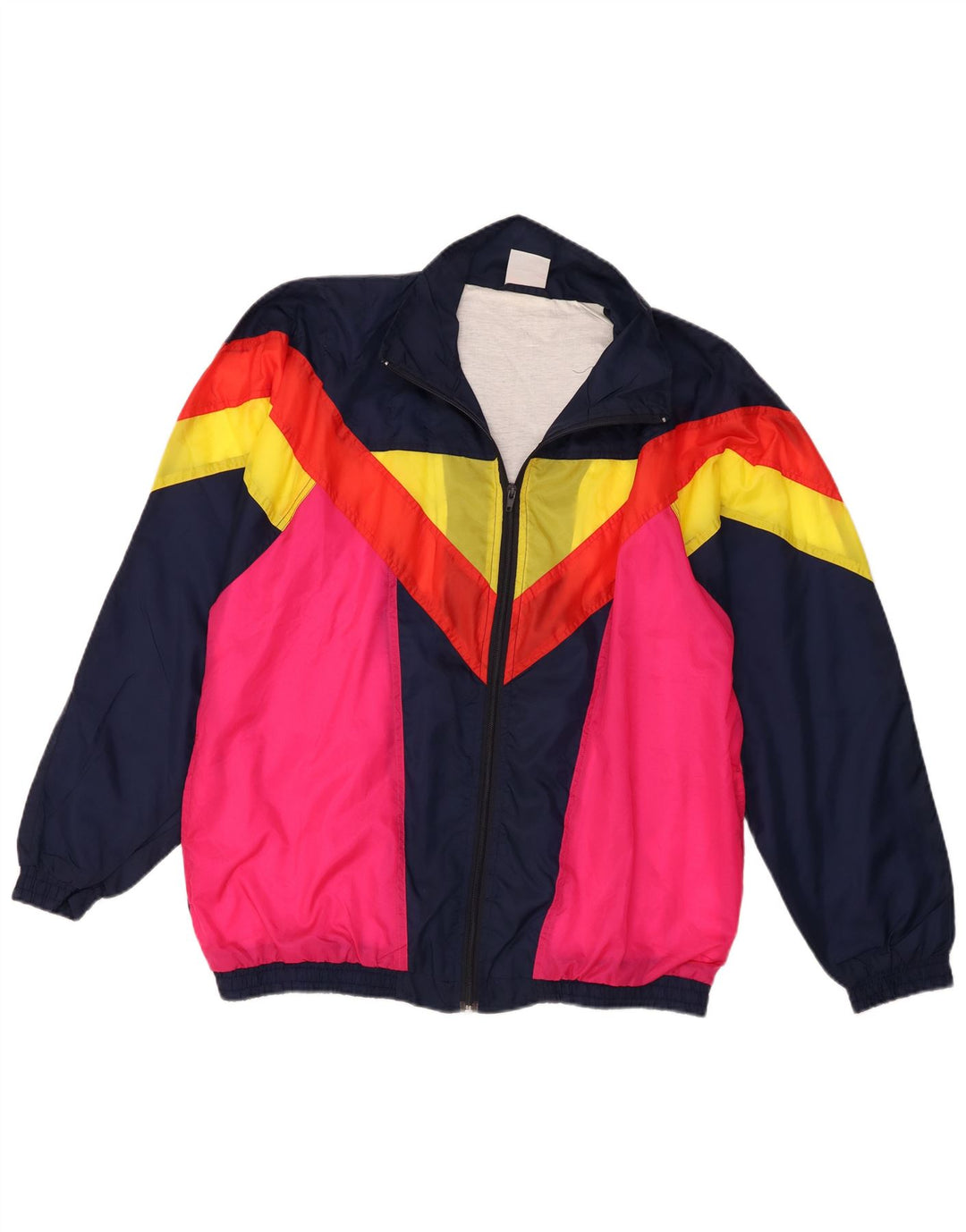 L'Equipe Jaqueta masculina de agasalho XL azul marinho Colourblock poliamida