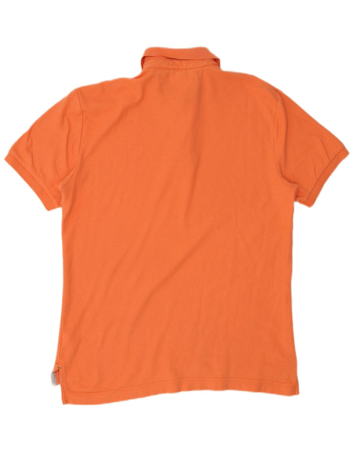 Camisa polo masculina Tommy Hilfiger grande algodão laranja