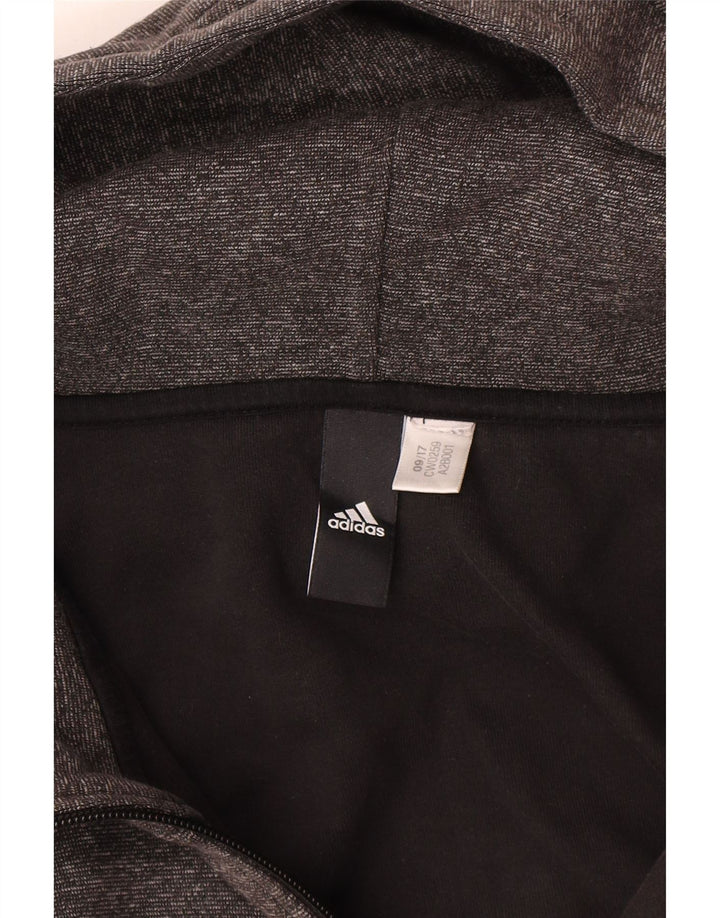Suéter adidas masculino com capuz e zíper 2XL cinza