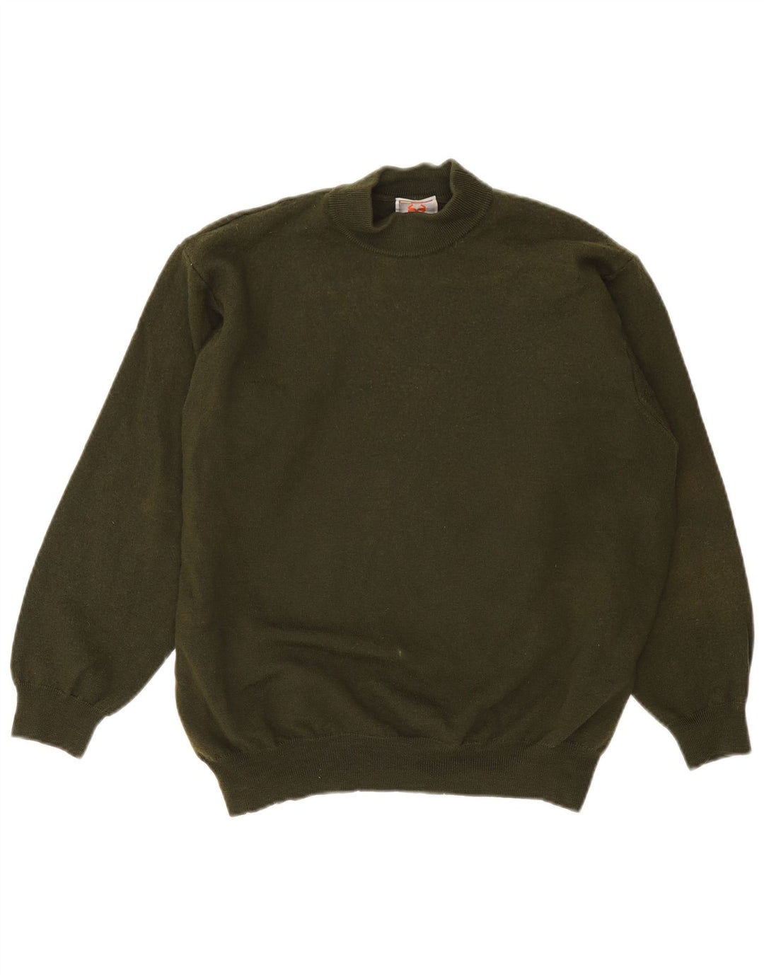 Suéter feminino Stefanel com gola tartaruga, Reino Unido 14, grande, cáqui