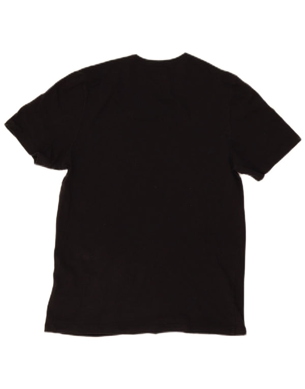 Hugo Boss Mens T-Shirt Top Pequeno Algodão Preto