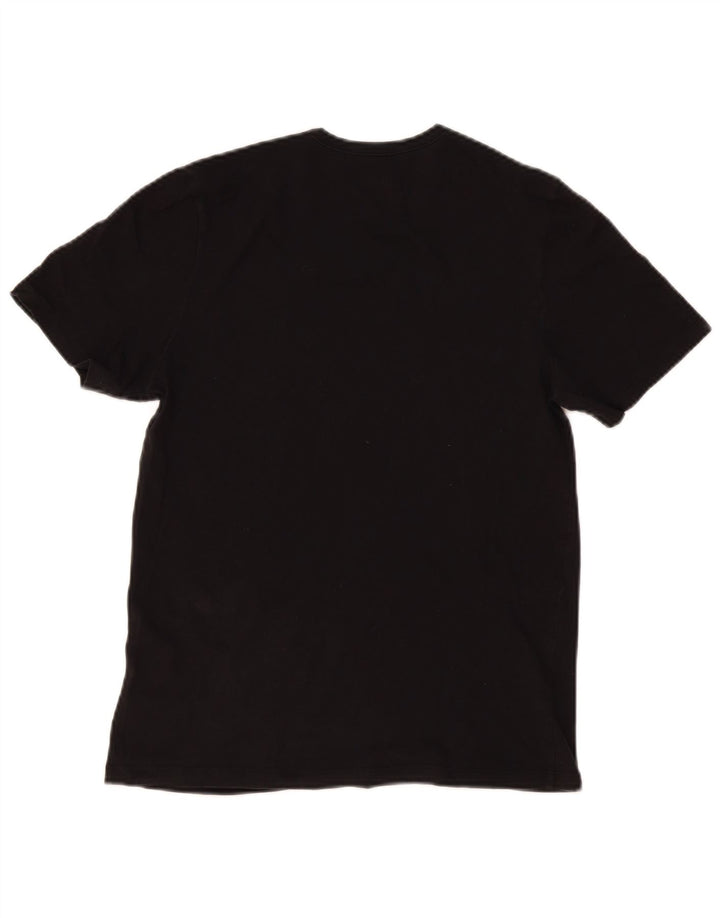 Hugo Boss Mens T-Shirt Top Pequeno Algodão Preto