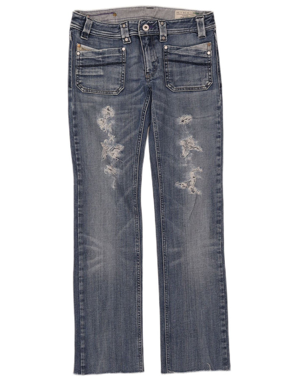 Diesel feminino Keate Distressed jeans retos W28 L29 algodão azul
