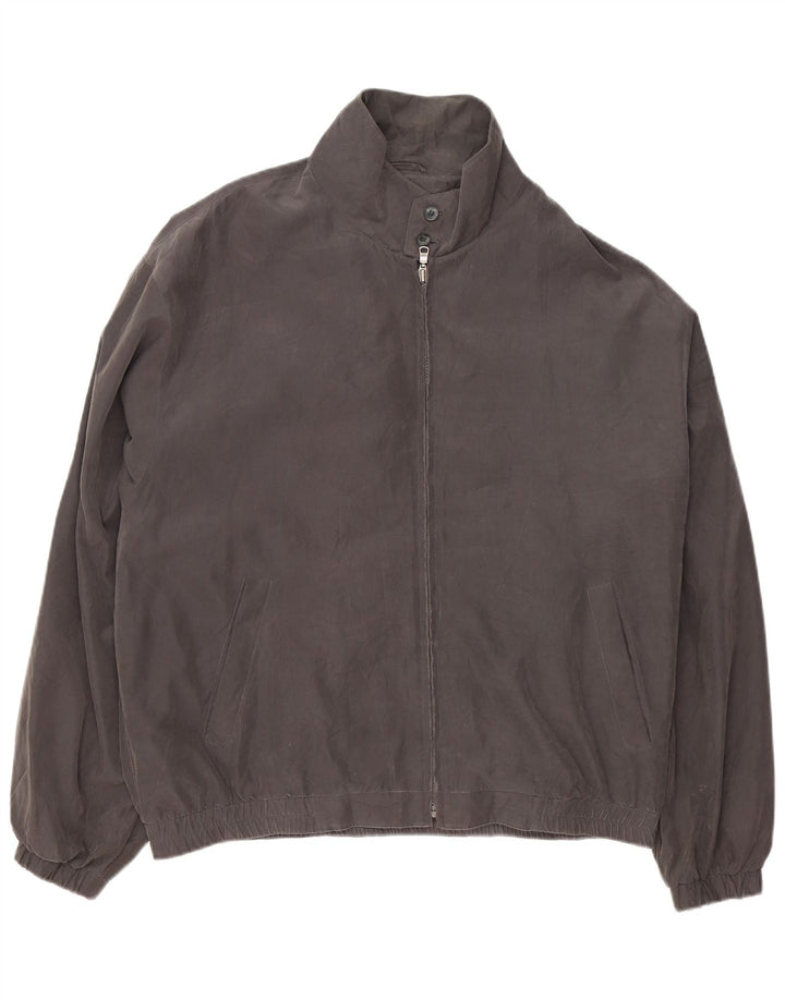 Jaqueta bomber masculina LONDON FOG UK 42 XL poliéster cinza