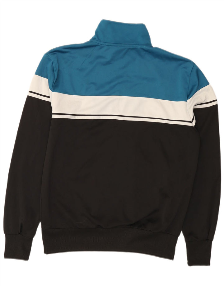 Sergio Tacchini Jaqueta masculina de agasalho médio preto colorblock