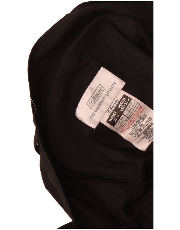 Calça masculina reta St. Bernard W32 L31 poliéster preto