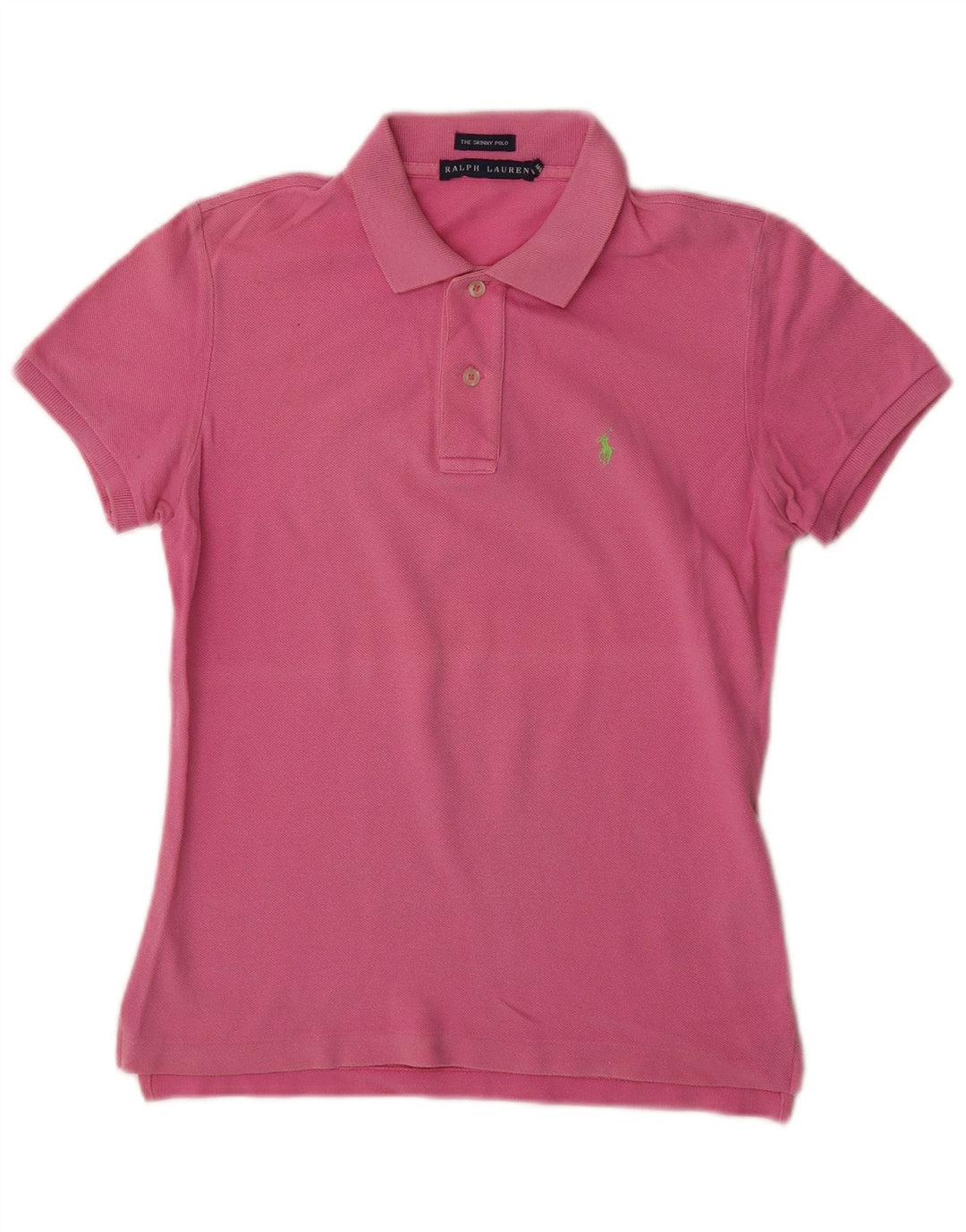 Polo skinny feminino RALPH LAUREN Reino Unido 12 algodão rosa médio
