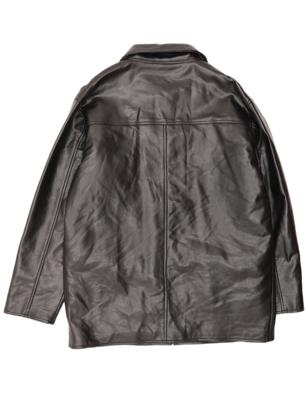 REPORTAGE Casaco de couro masculino UK 42 XL preto