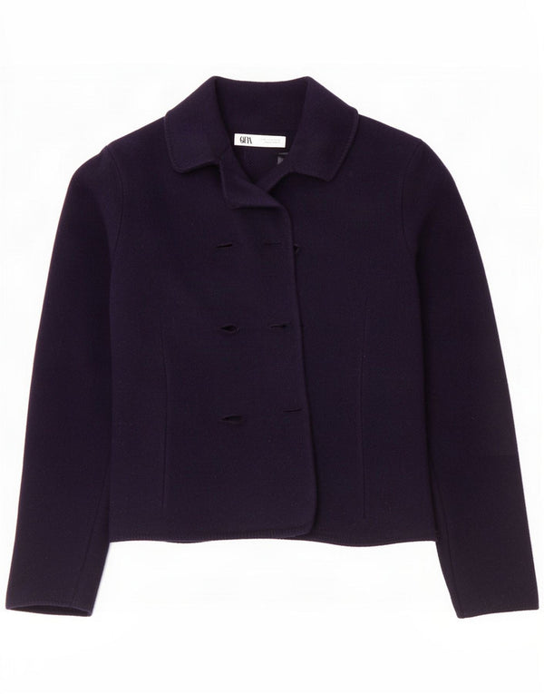 Jaqueta Blazer Feminina Zara Reino Unido 14 Lã Azul Marinho Médio