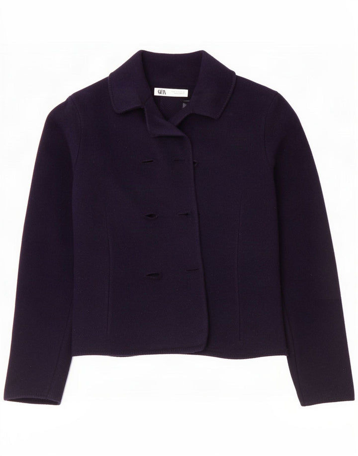 Jaqueta Blazer Feminina Zara Reino Unido 14 Lã Azul Marinho Médio