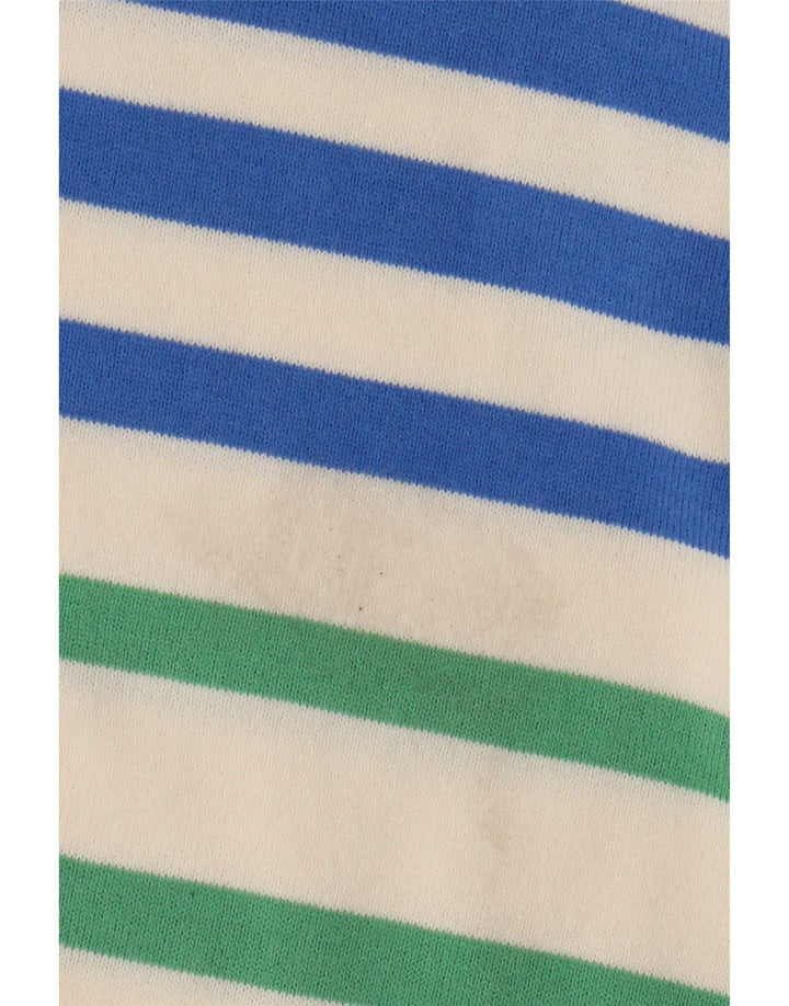 Suéter feminino Marks & Spencer com gola redonda e listrado branco médio UK 12