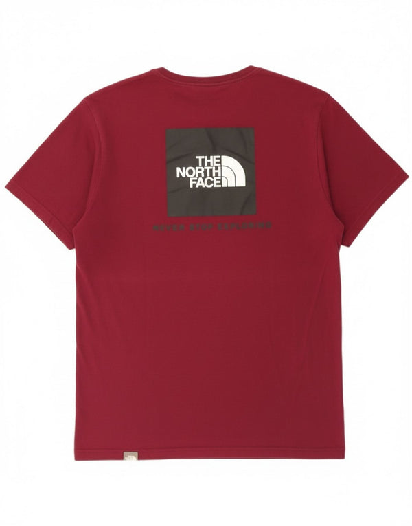 Camiseta gráfica masculina The North Face Top médio algodão Borgonha