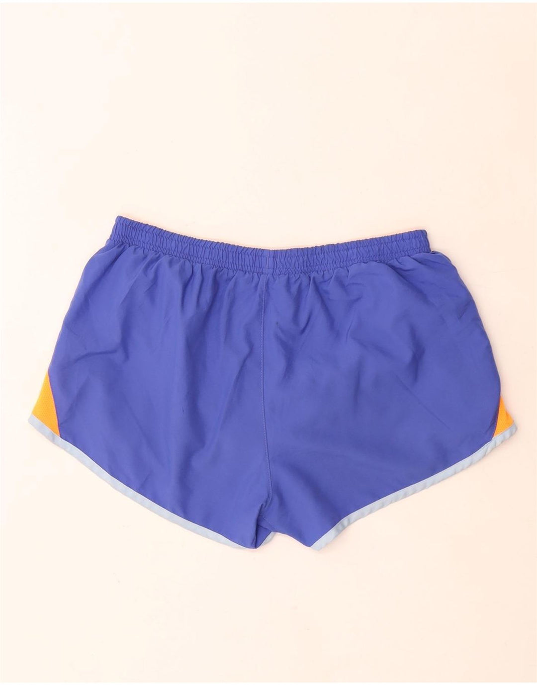 Shorts esportivos femininos Nike UK 14 poliéster colorblock azul médio