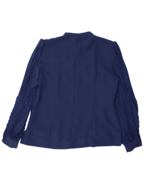 Blusa feminina Hobbs Top UK 14 grande azul marinho