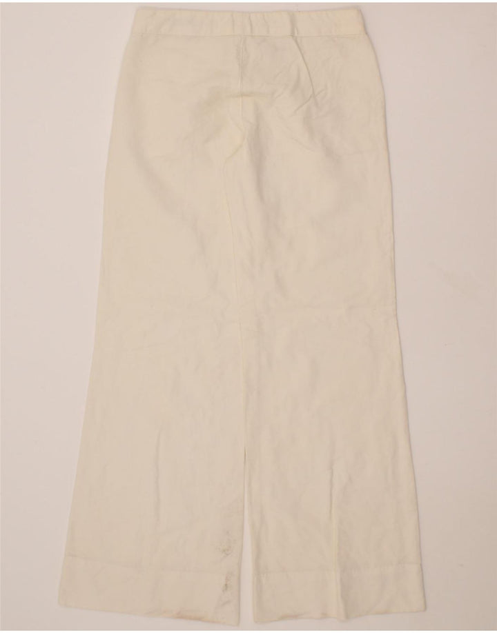 GAS Womens Wide Leg Casual Trousers W26 L30 White Cotton Vintage Gas and Second-Hand Gas from Messina Hembry 