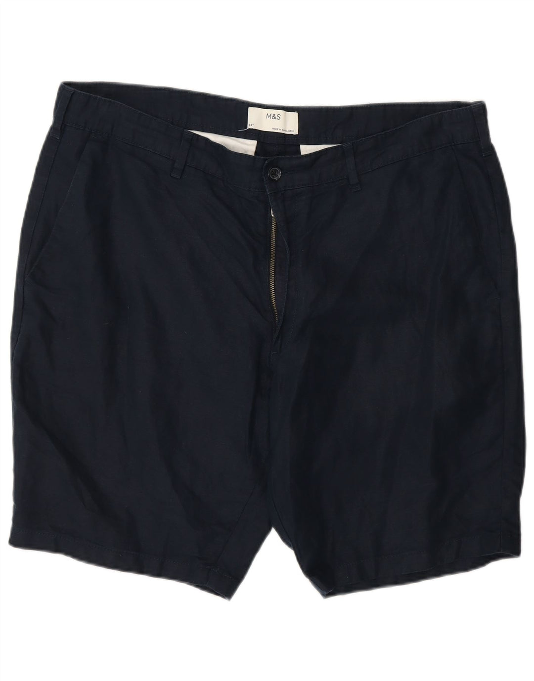 Shorts Chino Masculino Marks & Spencer W38 XL Azul Marinho Algodão
