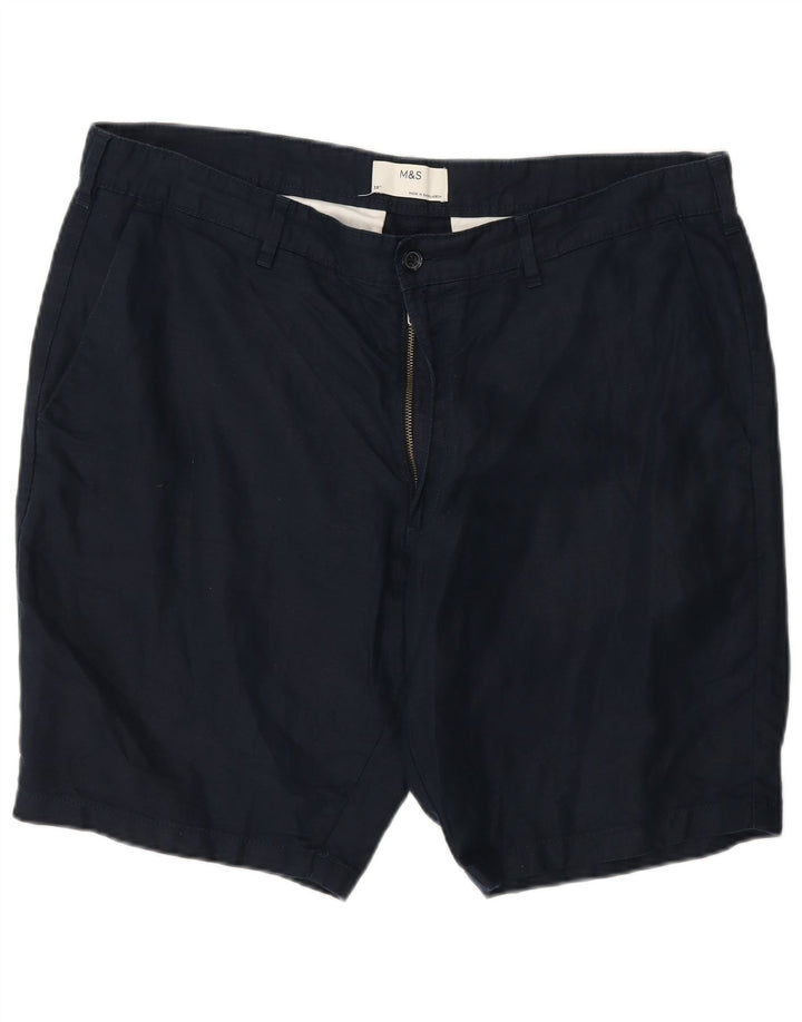 Shorts Chino Masculino Marks & Spencer W38 XL Azul Marinho Algodão
